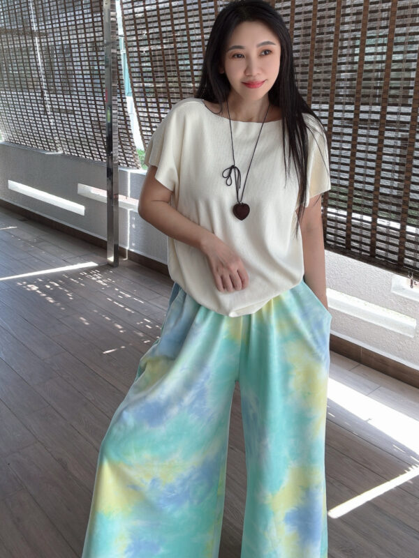 Blue Tie-dye Wide-leg Pant 滤镜蓝 晕染直筒阔腿裤