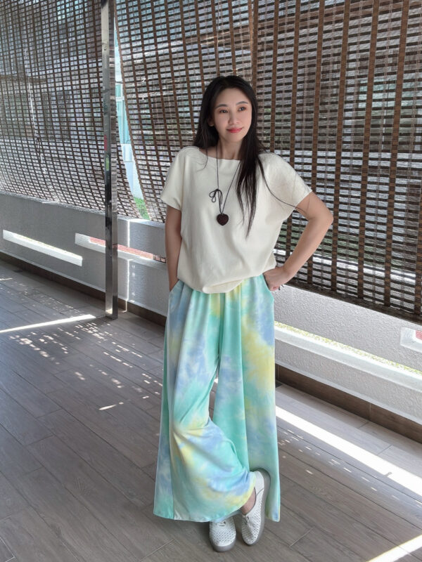 Blue Tie-dye Wide-leg Pant 滤镜蓝 晕染直筒阔腿裤 - Image 3