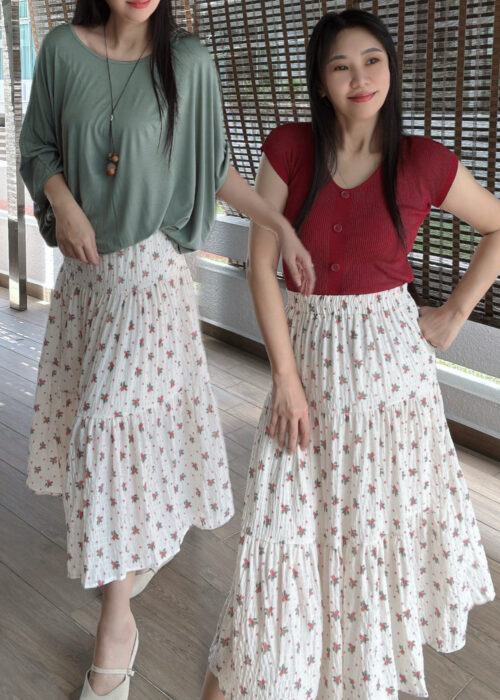 VERNA Floral Skirt 清雅小碎花蛋糕裙