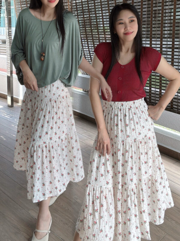 VERNA Floral Skirt 清雅小碎花蛋糕裙