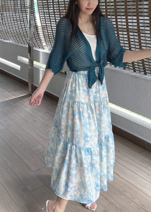 NYSSA Gentle Floral Skirt 温柔蓝碎花半裙