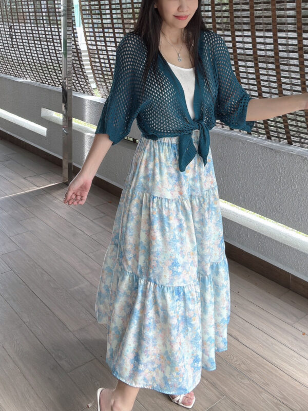NYSSA Gentle Floral Skirt 温柔蓝碎花半裙