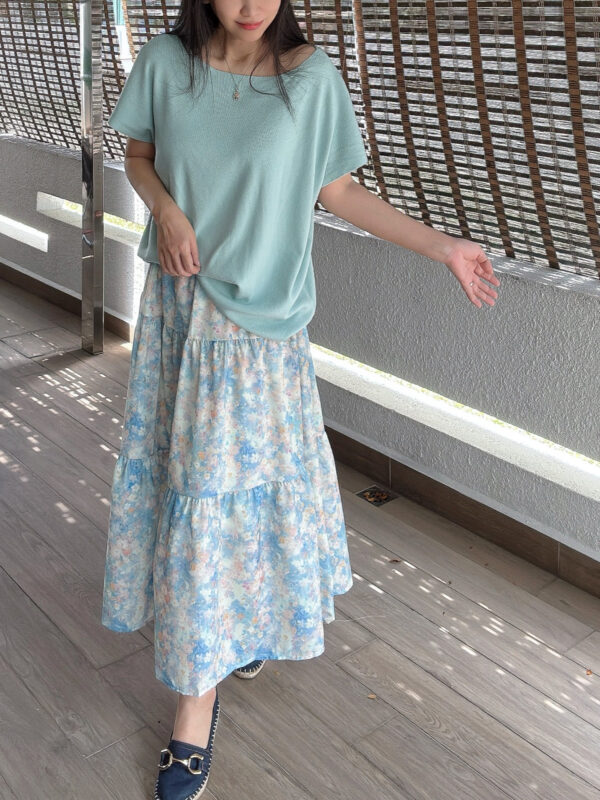 NYSSA Gentle Floral Skirt 温柔蓝碎花半裙 - Image 5