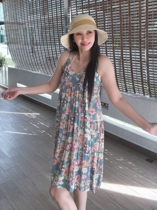 GIANNA Vacation Sling Dress 复古油画花 度假风吊带裙 - Image 7