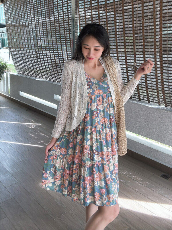 GIANNA Vacation Sling Dress 复古油画花 度假风吊带裙 - Image 3