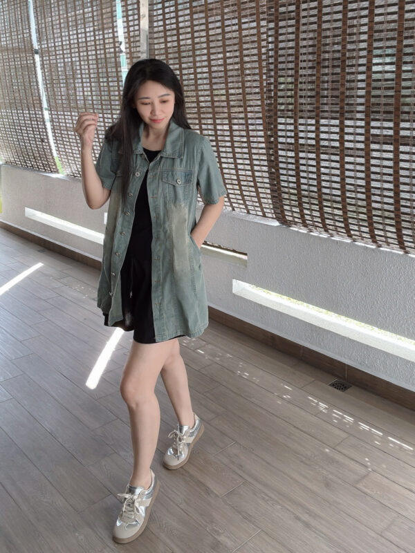 Mid-length Jeans Shirt 中长牛仔衬衫 - Image 5