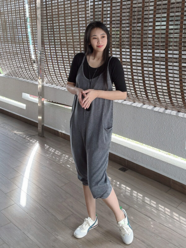 VARLA Pockets Harem Overall - Grey 口袋哈伦背带裤 灰 - Image 9