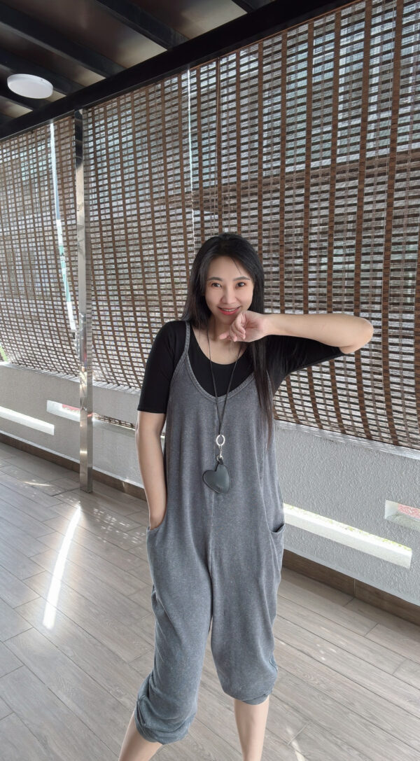 VARLA Pockets Harem Overall - Grey 口袋哈伦背带裤 灰 - Image 4