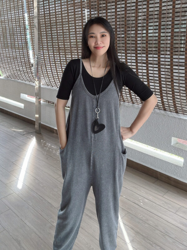 VARLA Pockets Harem Overall - Grey 口袋哈伦背带裤 灰 - Image 2