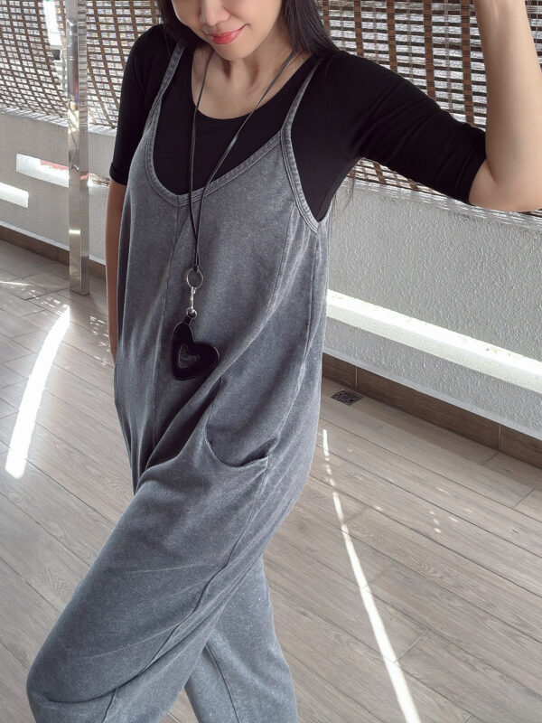 VARLA Pockets Harem Overall - Grey 口袋哈伦背带裤 灰 - Image 7