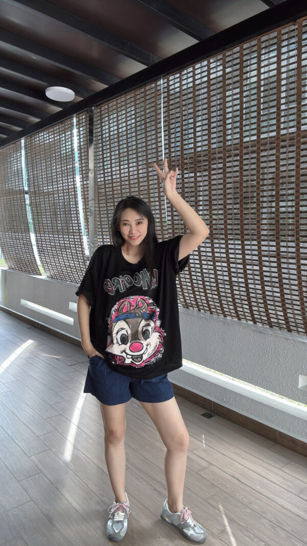 CHIP OVERSIZE Tee 重磅潮版双面大tee 花栗鼠 - Image 2