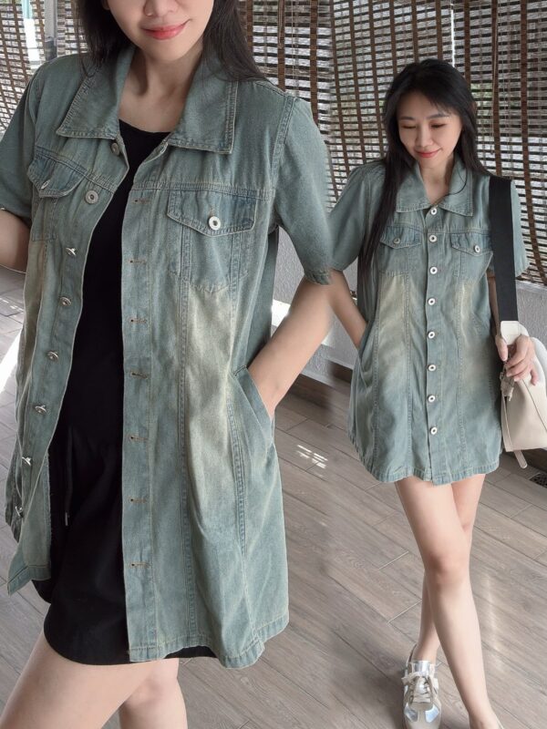 Mid-length Jeans Shirt 中长牛仔衬衫