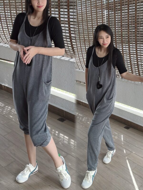 VARLA Pockets Harem Overall - Grey 口袋哈伦背带裤 灰