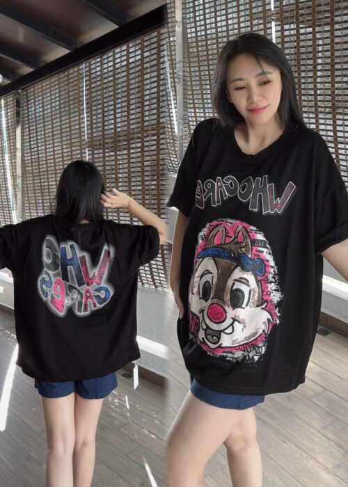 CHIP OVERSIZE Tee 重磅潮版双面大tee 花栗鼠