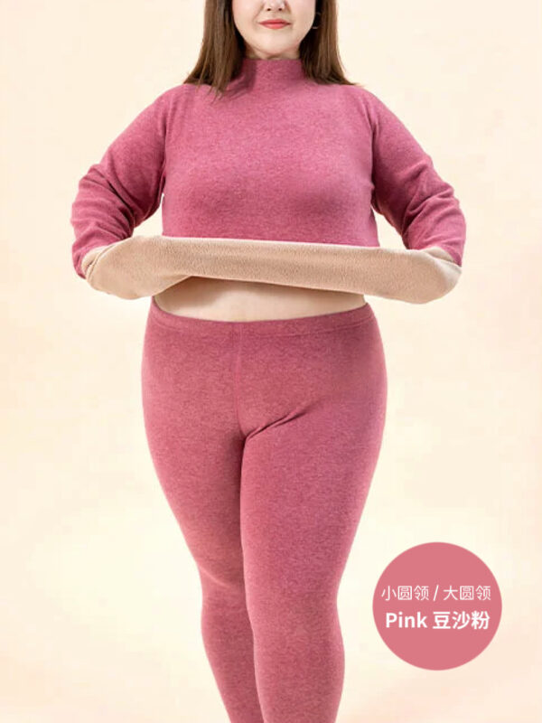 PREORDER - Extra Size Women Winter Thermal Wool Set 预购- 加大码女款冬季加绒保暖套装 - Image 6
