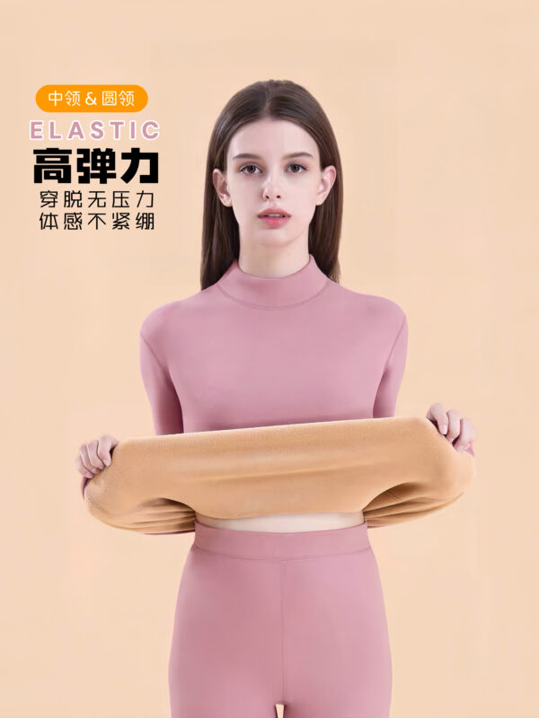 PREORDER -  Women Winter Thick Thermal Set 预购- 女款羊羔绒冬季保暖套装 - Image 3