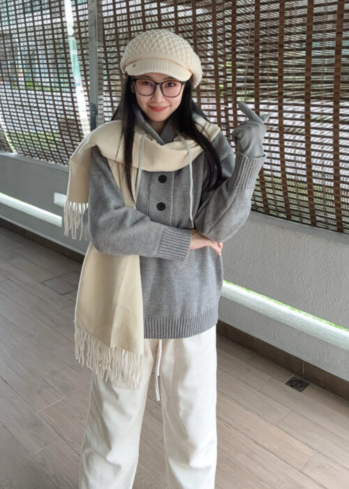 PREORDER Unisex Hooded Thick Sweater 秋冬连帽针织厚毛衣