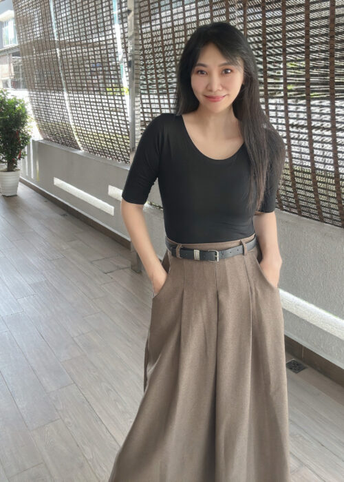 MONA Pleated A-line Skirt 西装棉A字显瘦半裙