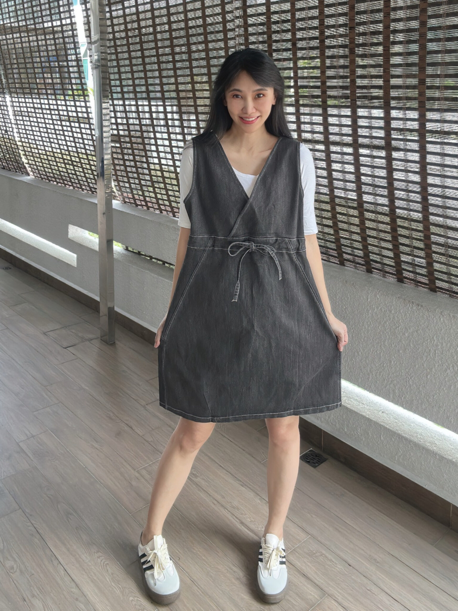 DYLAN Two Way Loose Denim Pinafore 前后两穿牛仔背带裙
