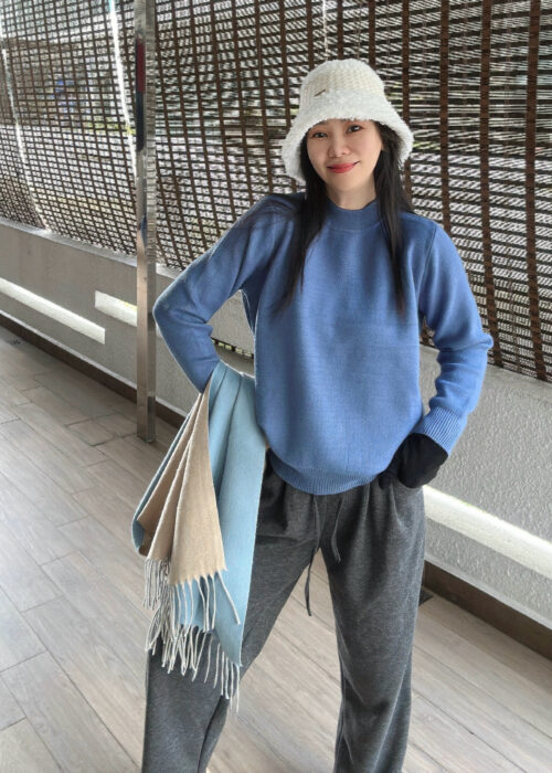 500g Fleece-lined Knit Warm Base Top 加绒保暖针织基础款上衣500g
