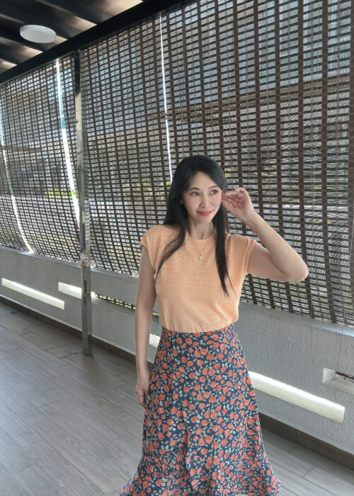 Romance Floral Ruffled Skirt 不规则鱼尾荷叶边半裙