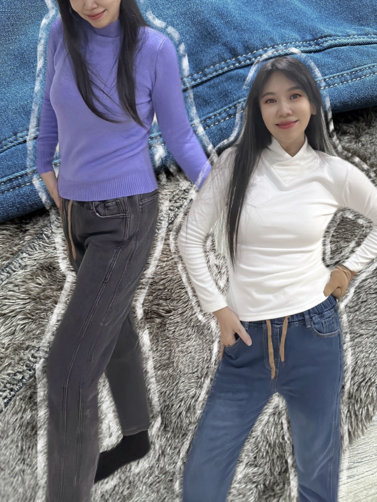 PREORDER Warm Fleece Lined Smal Harem Denim 小哈伦加绒保暖牛仔裤