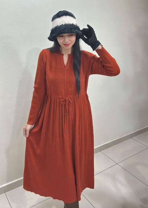 Draping Slimming Autumn Winter Dress 秋冬拉绳垂坠感极显瘦连裙