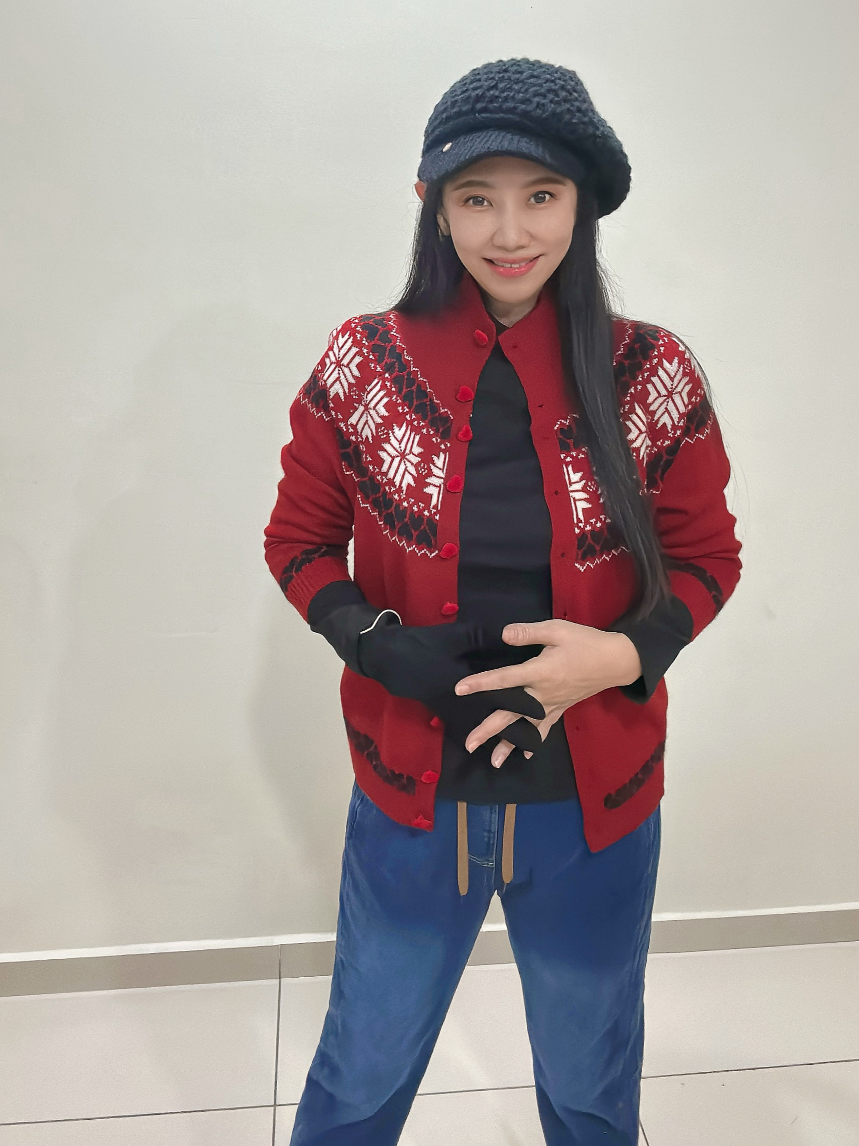 Vintage Snowflake Heart Button Knit Cardigan 复古雪花爱心扣针织开衫