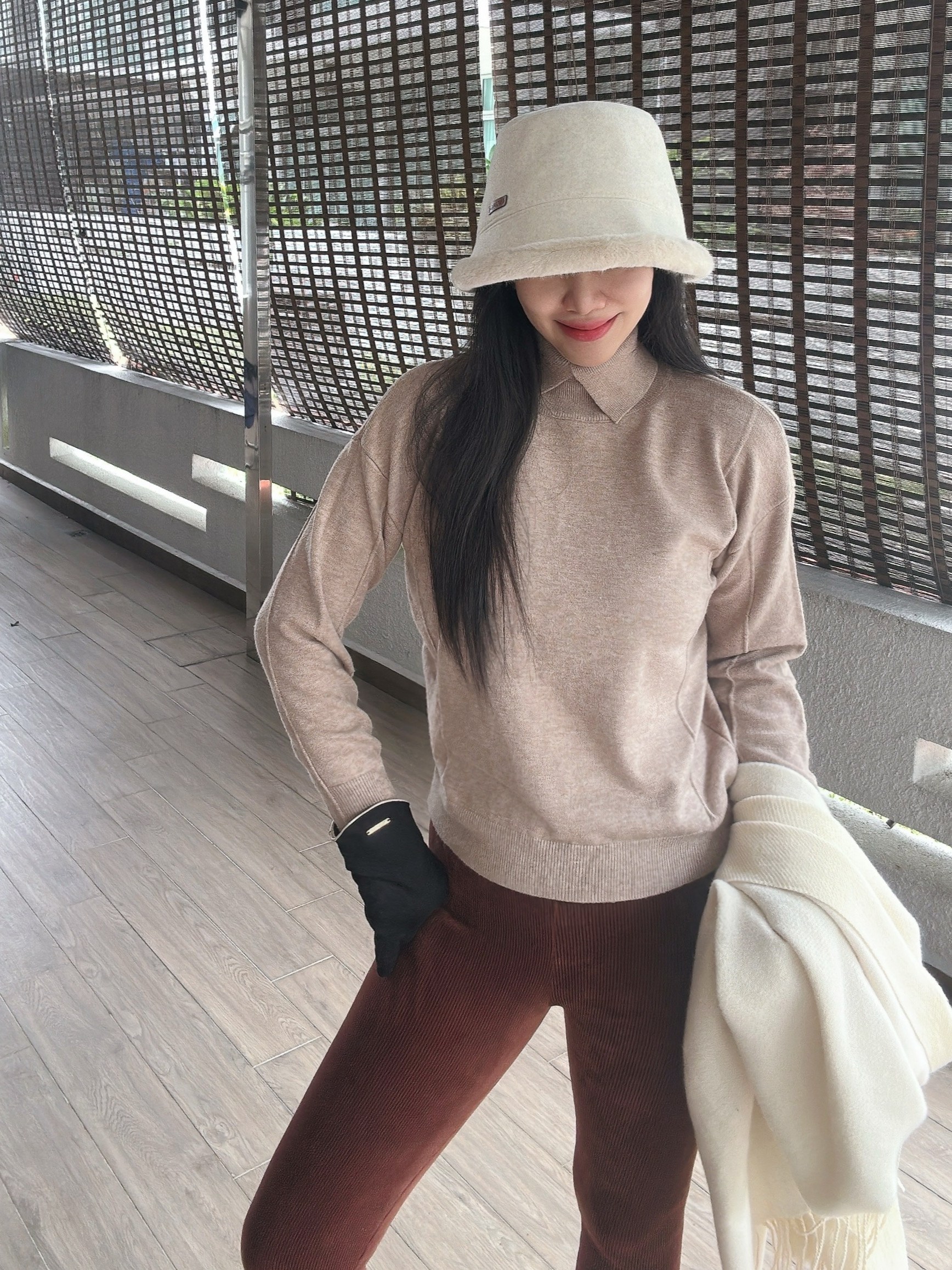 Maillard Autumn Winter Lapel Pullover Knit Sweater 美拉德秋冬翻领套头针织毛衣